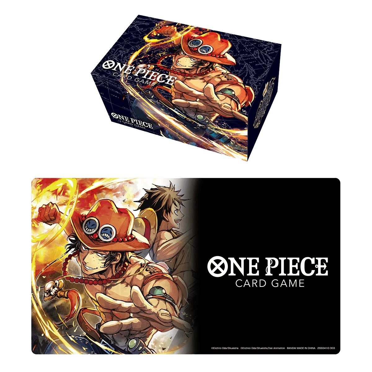 One Piece TCG - Playmat and Storage Box Set - Portgas.D.Ace